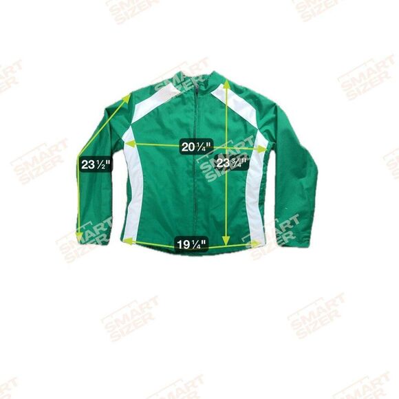 Russell Green & White Team Issue Jacket M Blank Stripe Vintage Windbreaker READ - Picture 6 of 6